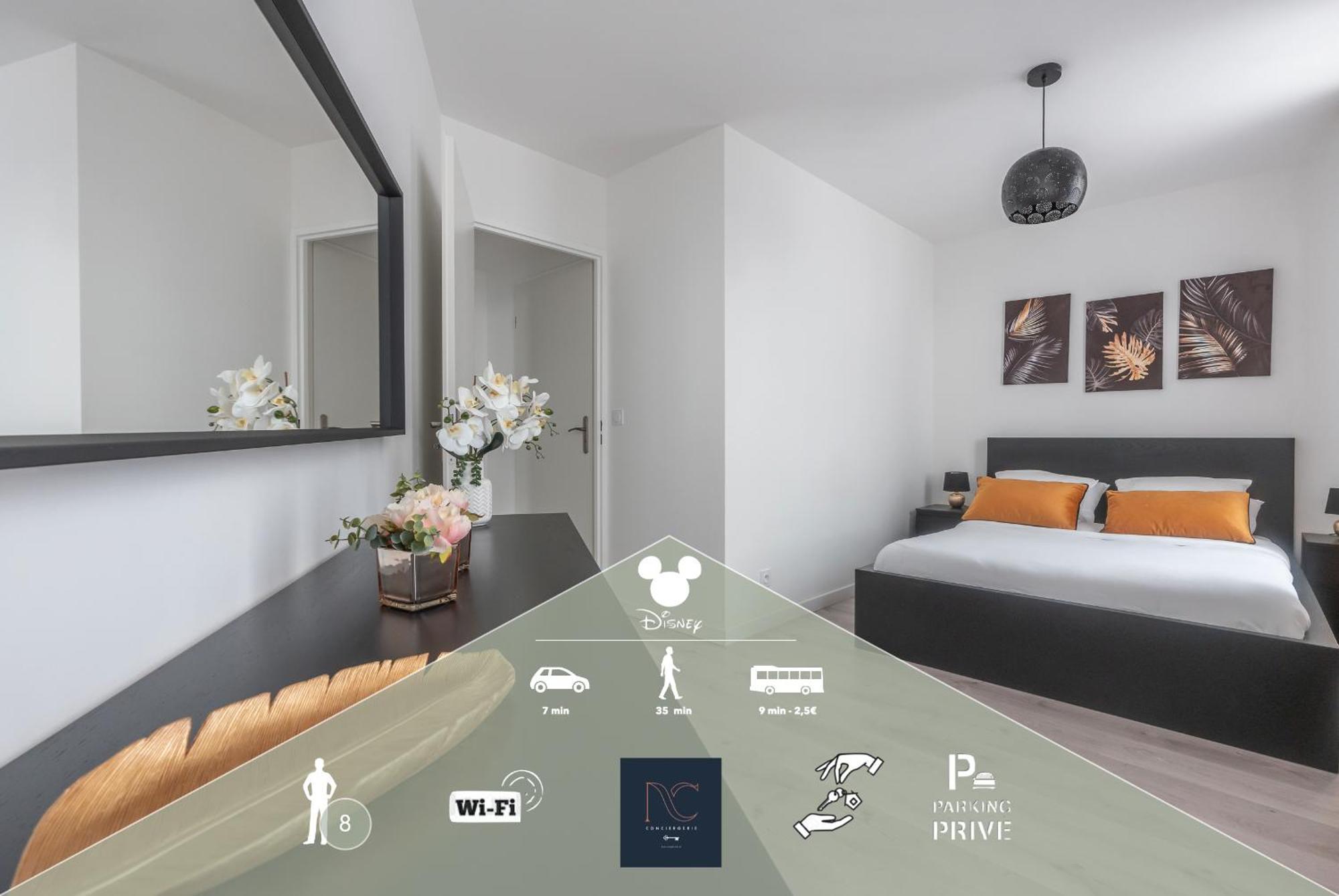 *Disneyland-Paris* 8Personnes, Parking, Wifi Serris Exterior photo